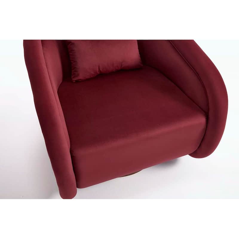 Comfy Pumpkin-Shaped Swivel Chair for Living Room,Bedroom,or Office