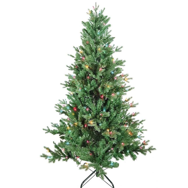 Kurt Adler 5-Foot Pre-Lit Multi-Color Incandescent Jackson Pine Tree - 5'