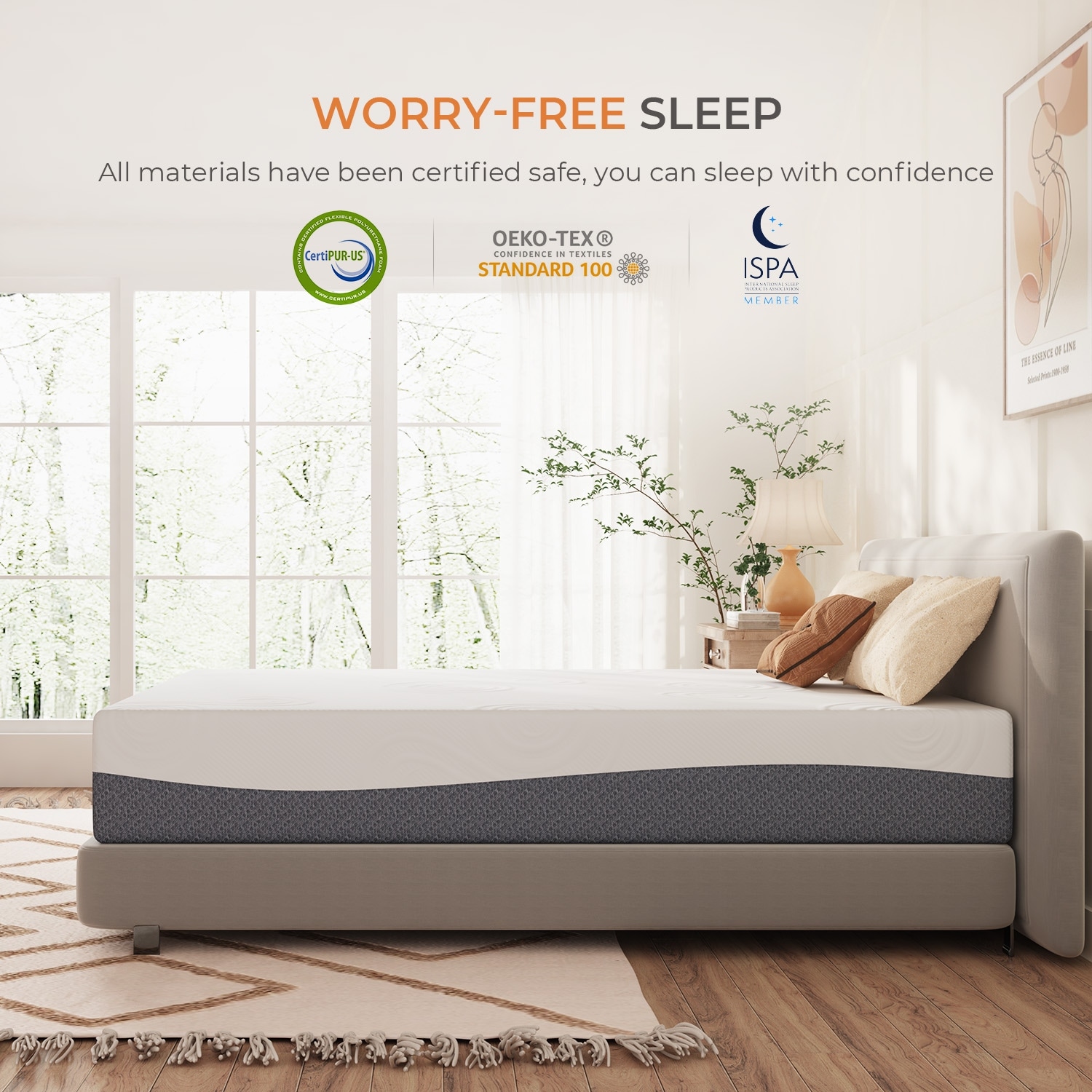 Sweetnight 12-inch Medium Firm Gel Memory Foam Mattress