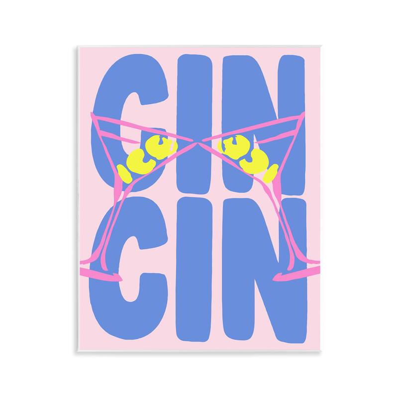 Stupell Pastel Cin Cin Cheers Wall Plaque Art Design By House of Lulu - 11 x 14