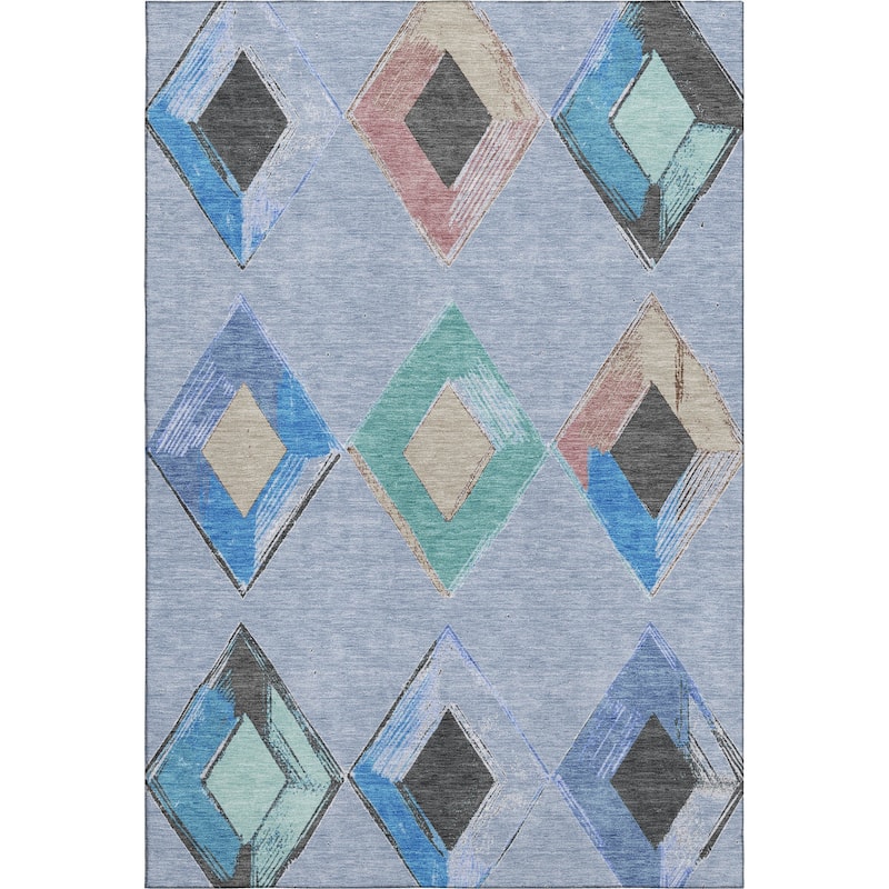 Premium Washable Super Soft Modern Diamond Mayfield Rug