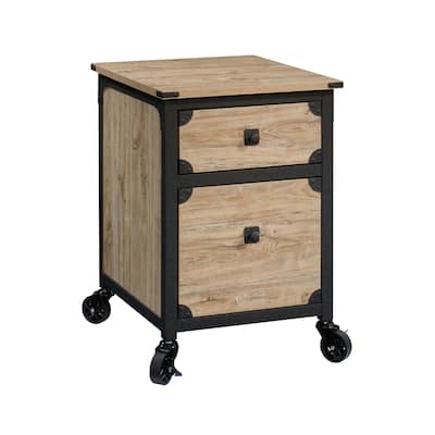 Industrial Brown Mobile File Cabinet with Casters for Letter Legal Files
