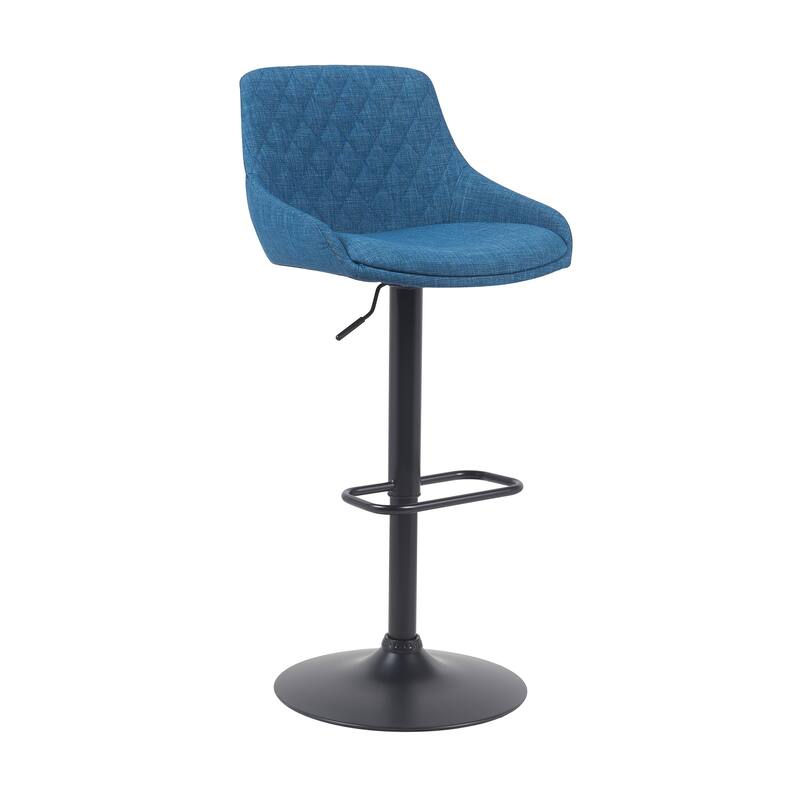 Anibal Modern Swivel Adjustable Barstool, Upholstered Counter Height Chair with Metal Frame