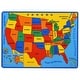 preview thumbnail 2 of 26, USA Map Rug Kids/Boys/Girls/Children/Toddler Educational Play mat for School Non-Slip