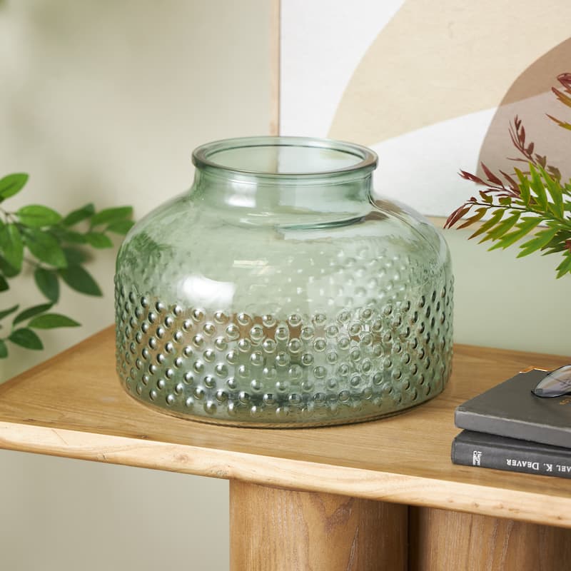 Glass Spotted Vase - Green - Roche River Decor