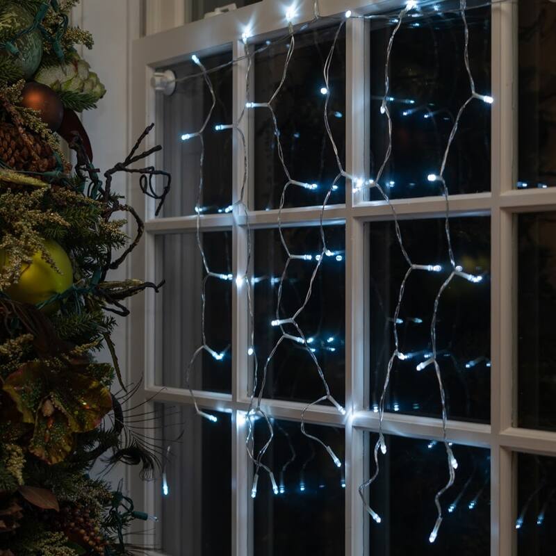 Solar Window Icicle 42 LED String Light - 1, 2 or 4 Pack