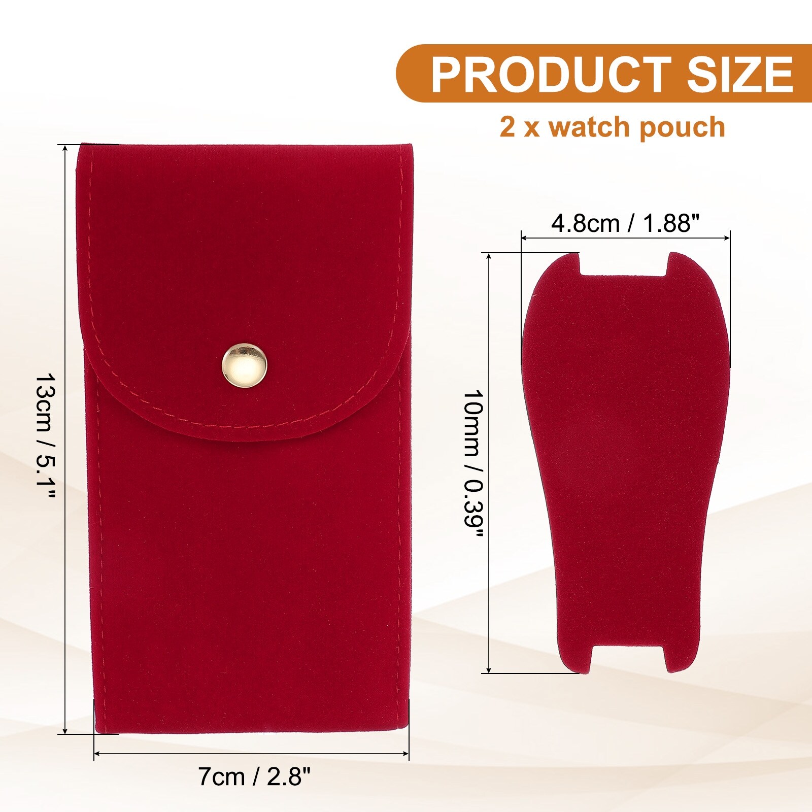 Velvet Watch Pouch, Portable Watch Travel Case