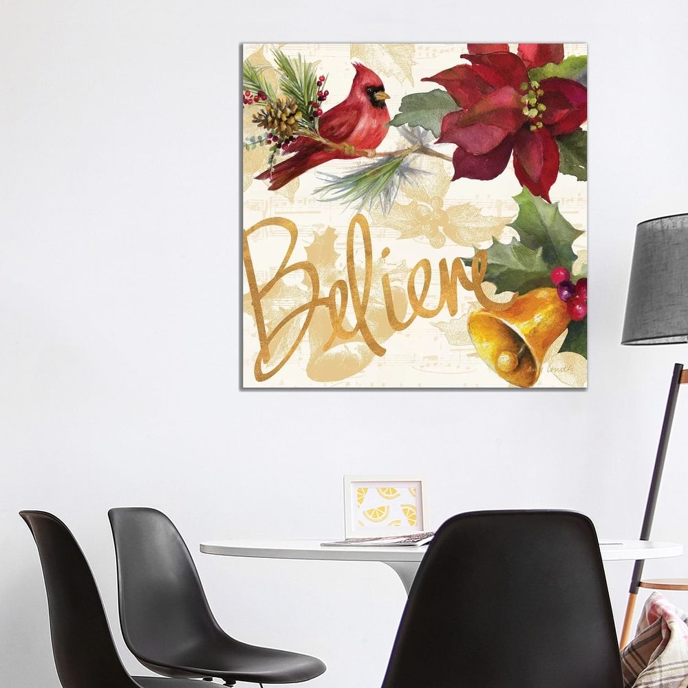 iCanvas "Christmas Poinsettia IV" by Lanie Loreth Canvas Print