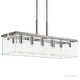 preview thumbnail 2 of 5, Luxury Modern Farmhouse Chandelier, 15.75"H x 36.75"W, with Industrial Chic Style, Brushed Nickel Finish by Urban Ambiance