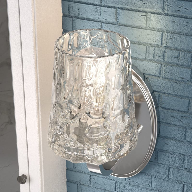 Acroma Modern Bathroom Vanity Light with Art Glass - 1-light