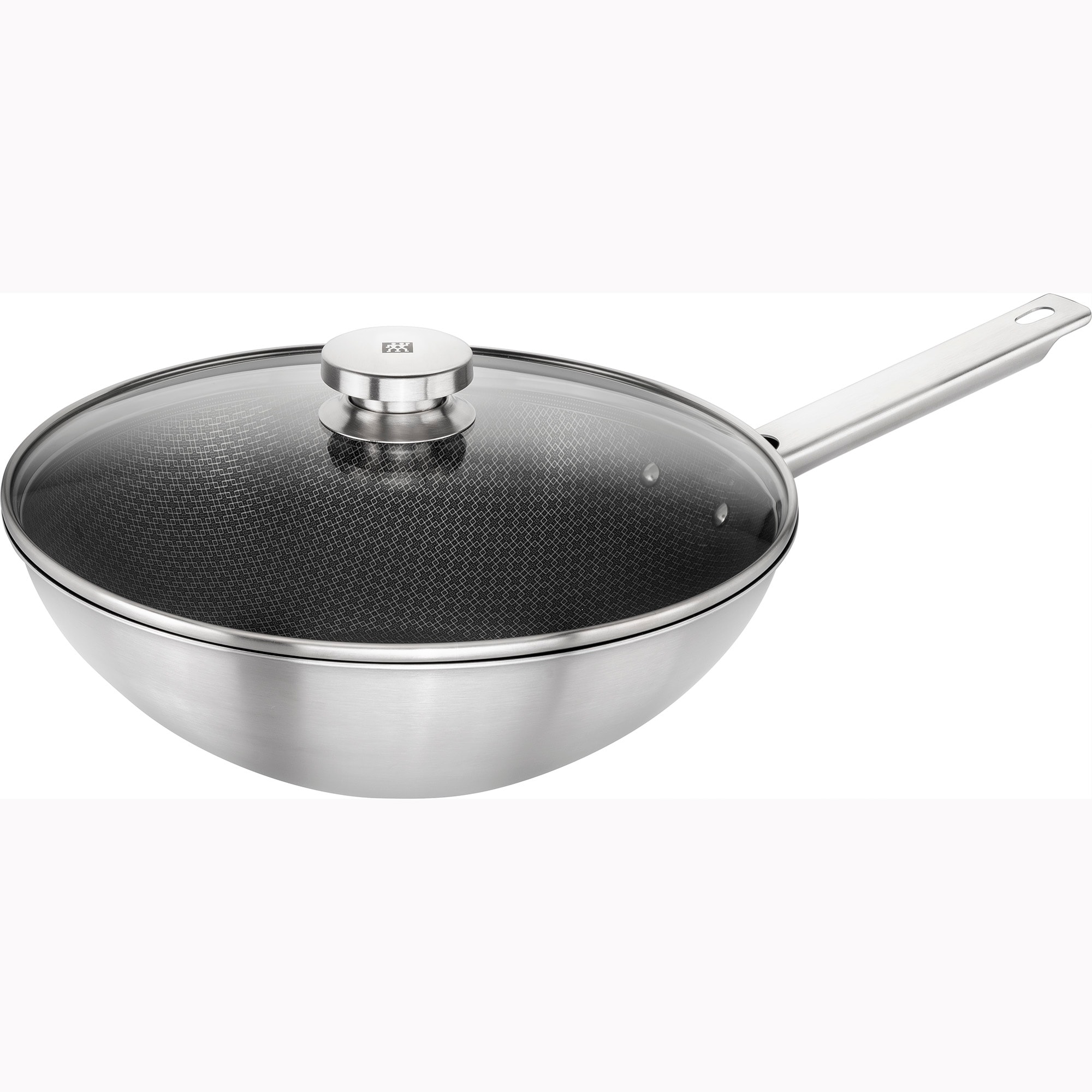 Super Sale - XD Nonstick 8 Fry Pan and 12.5 Nonstick Wok with Glass Lid
