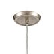 preview thumbnail 5 of 3, Elk Home Sugarcoat Nickel With Ivory Etched Glass 1 Light Pendant