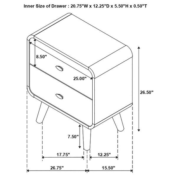 dimension image slide 17 of 68, Robyn Upholstered Tufted Bedroom Set Dark Walnut