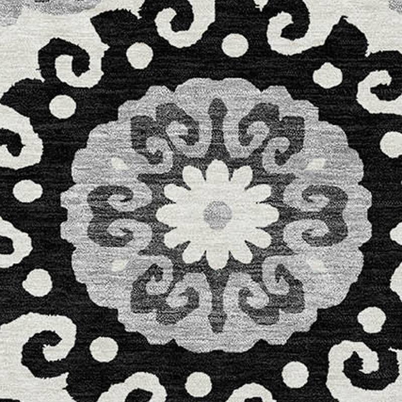 HomeRoots Floral Medallion Transitional Rectangle Outdoor Rug