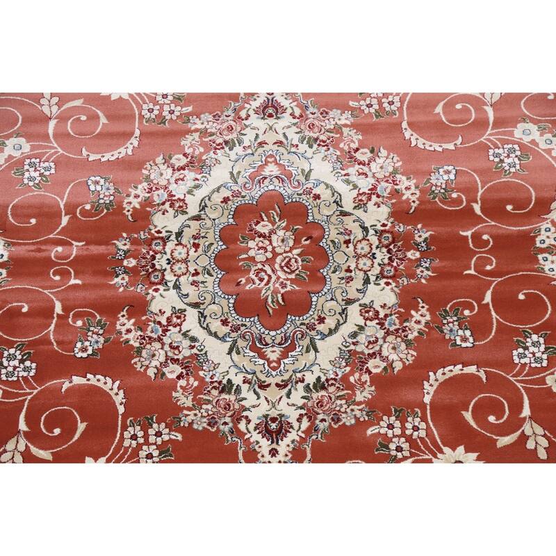 Floral Medallion Transitional Oriental Turkish Rug Traditional Carpet