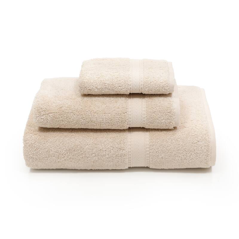 Authentic Hotel and Spa Turkish Cotton 3-piece Towel Set - Beige
