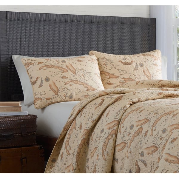 Tommy bahama map quilt set Clearance