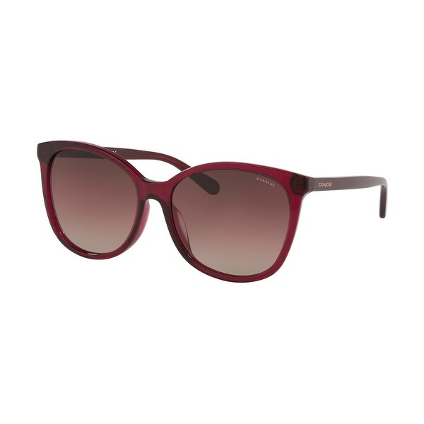 Coach HC8271U 5557E2 57 Transparent Burgundy Woman Square Sunglasses. Opens flyout.