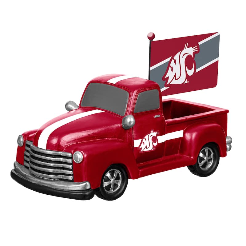 NCAA Rally Truck Garden Statue with Team Flag