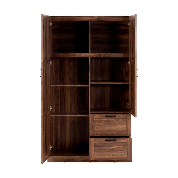 40" Extra-Wide Storage Cabinet, 71" Tall Pantry with Shelves & Drawers