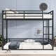 preview thumbnail 7 of 14, Metal Black Bunk Bed for Teens and Adults
