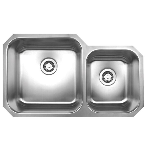 Whitehaus WHNDBU3320 Fixture Kitchen Sink Stainless Steel from the Noah series - Brushed Stainless Steel