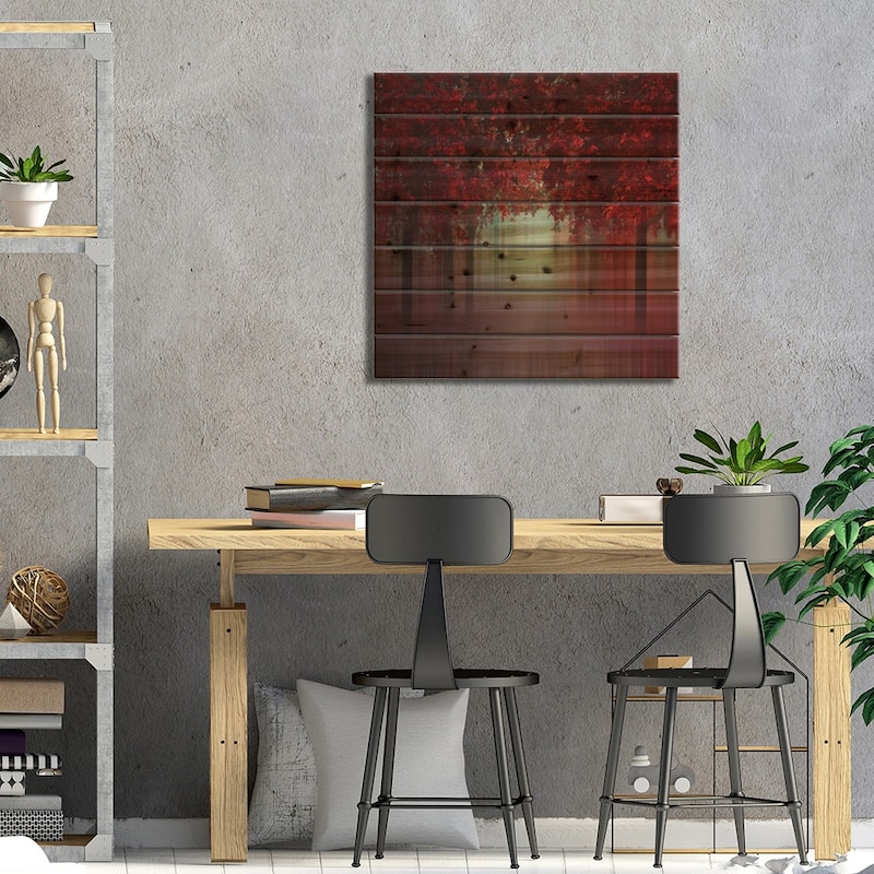 Out Of Love Print On Wood by Ildiko Neer - Multi-Color
