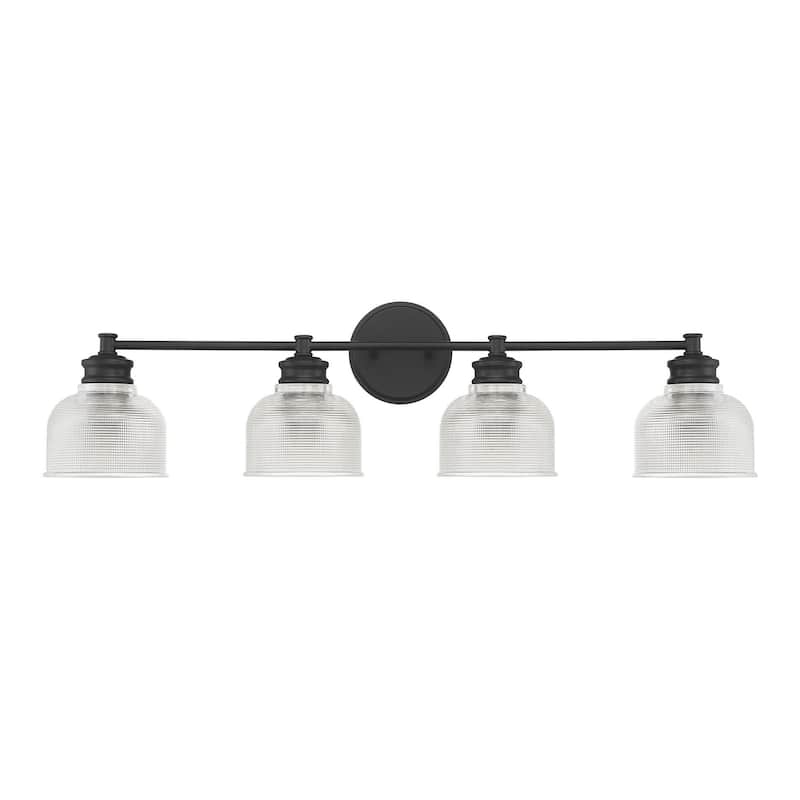 Meridian M80036 4 Light 32" Wide Bathroom Vanity Light with Halophane