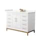 Option White / Giotto Quartz Top / Satin Bronze Hardware