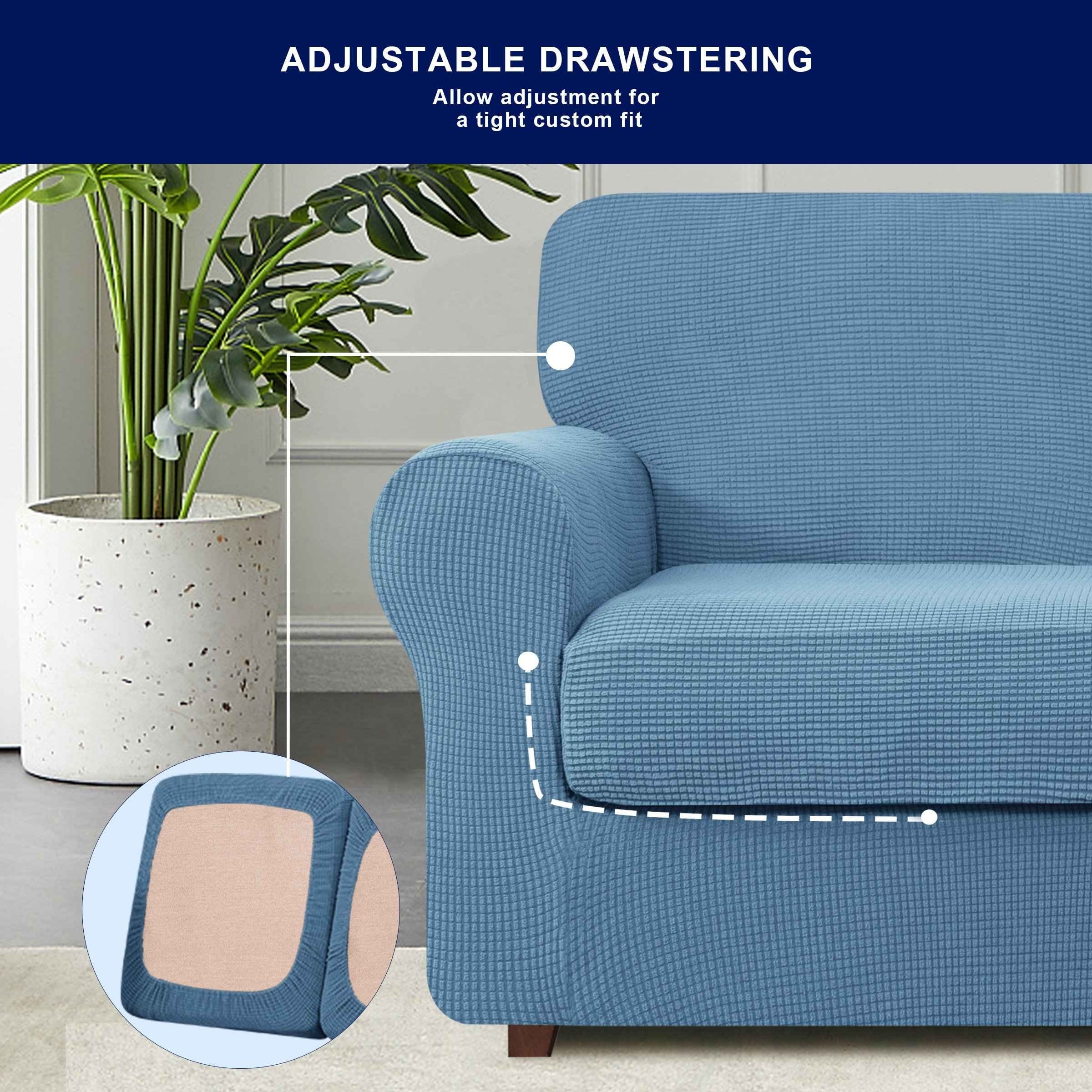 Subrtex 3 Piece Stretch Armchair Slipcover Sets with 1 Backrest Cushion Covers and 1 Seat Cushion Covers Bed Bath Beyond 37440723