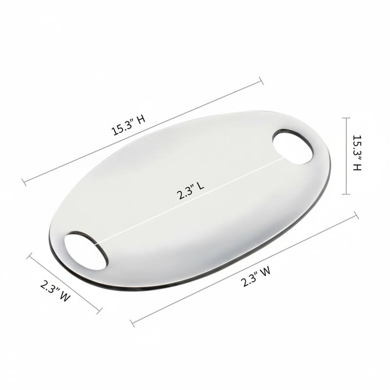 Nambe Pebble Handled Tray - 14" L x 8" W