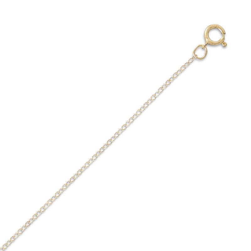 Curata 14K Yellow Gold 18" Green Cubic Zirconia Circle Claddagh Celtic Pendant Necklace Necklace