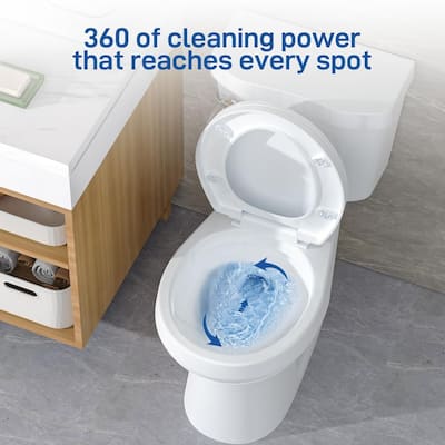 Two Piece Toilet with Toilet Seat and Wax Ring