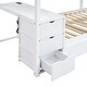 preview thumbnail 17 of 17, Twin-over-Twin Bunk Bed with Twin size Trundle, Storage and Desk,Multifunctional Bunk Bed with Storage