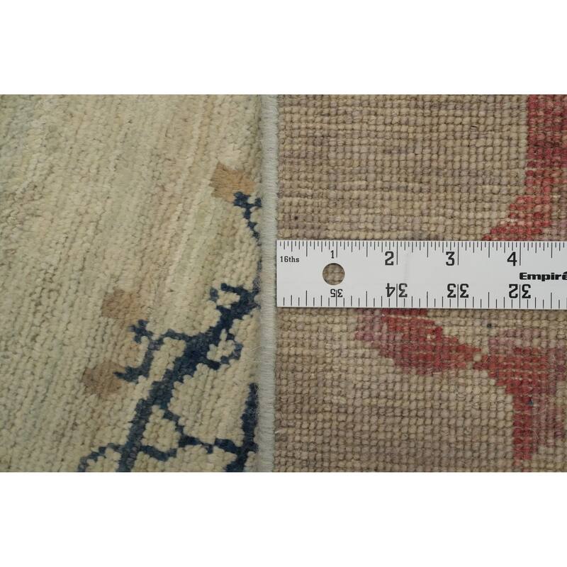 Hand Knotted Oriental 100% Wool Carpet Traditional Floral Green Ziegler Runner Rug - 23' 10'' X 4' 10''