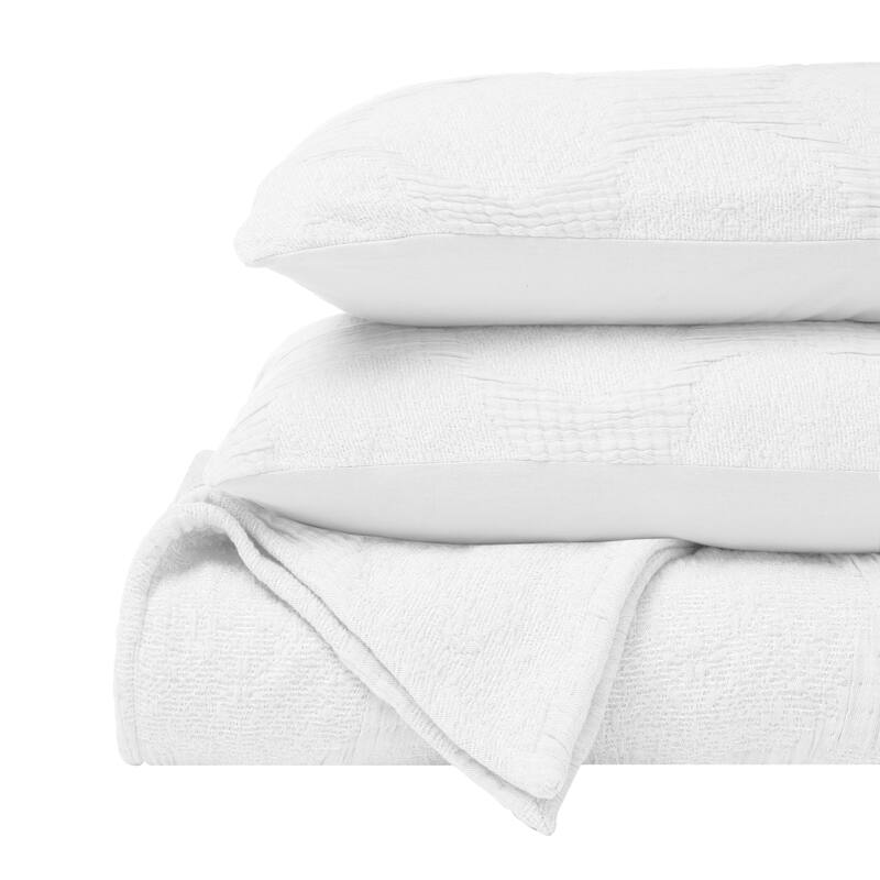 Superior Tanta Cotton Medium Weight Modern Circles Woven Coverlet