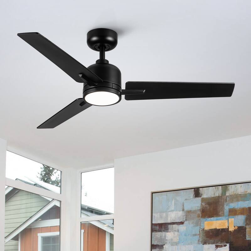 48 Inch Remote Ceiling Fans with Lights and Timer, 6 Speed Reversible Quiet DC Motor