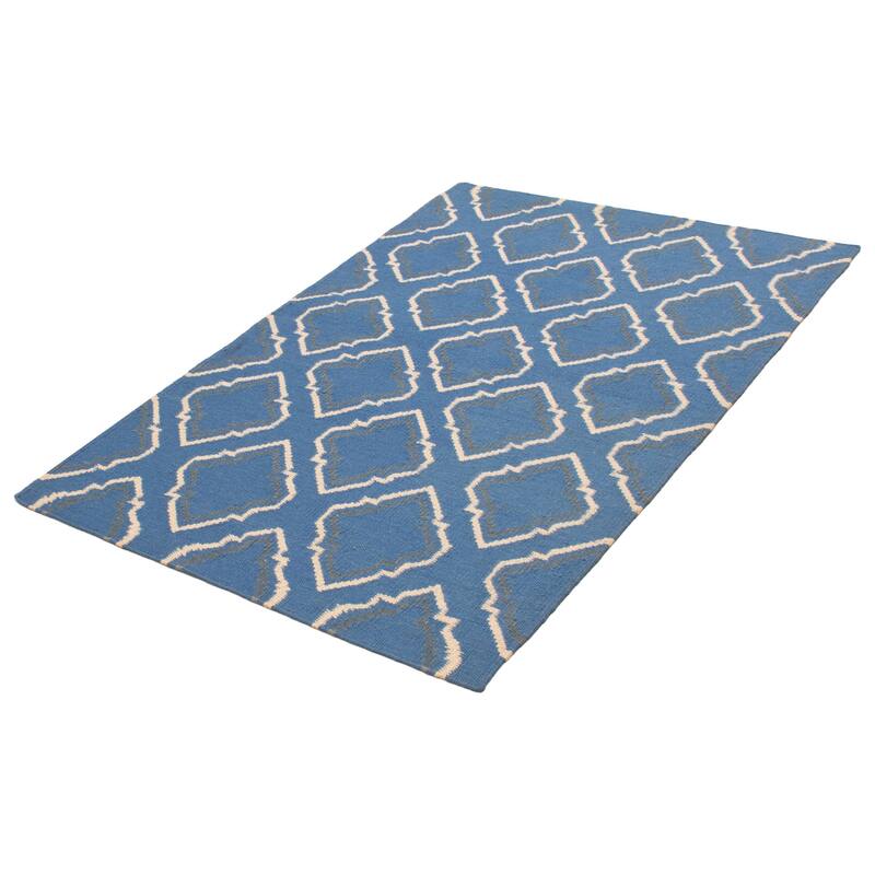 Ankara Blue Kilim 5'3" x 7'10" - 5'3 x 7'10