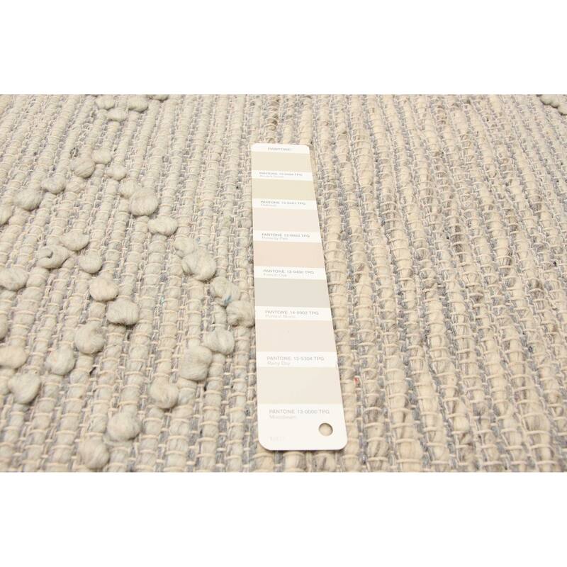 ECARPETGALLERY Braid weave Sienna Khaki Wool Rug - 6'2 x 9'1