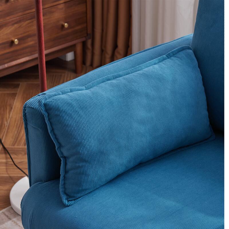 Modern Accent Armchair Upholstered Sofa Club Chair with 2 Pillow