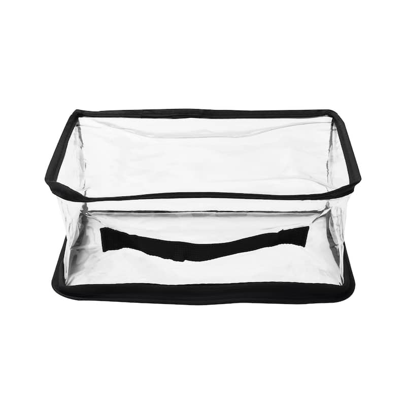 Handbag Dust Bags, PVC Clear Dustproof Purse Handbag Cover, Black