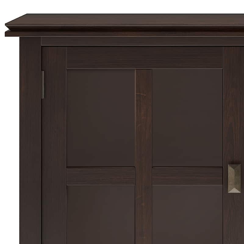 WYNDENHALL Stratford SOLID WOOD 60" Wide Contemporary Sideboard Buffet in Russet Brown - 17"d x 60"w x 30"h