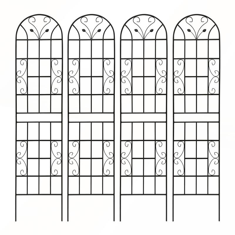 4 Pack Metal Garden Trellis 86.7in x 19.7in Rustproof Trellis