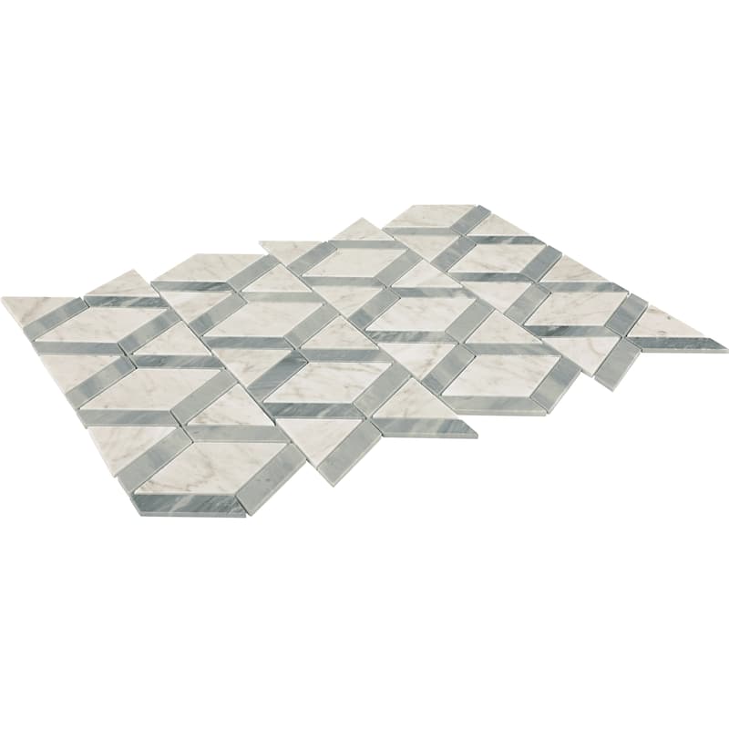 TileHQ Marble Peel and Stick Hinge Mosaic Tile (Set of 10) (16.20 SQFT Per Carton)