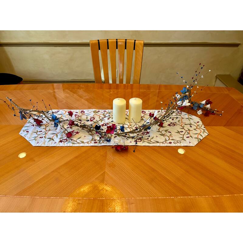 60" Red, White and Blue Patriotic July 4th Holiday Flower Garland - 7