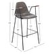 preview thumbnail 4 of 44, SAFAVIEH Tanner Mid-century Faux Leather Barstool - 25" W x 21.5" D x 39" H