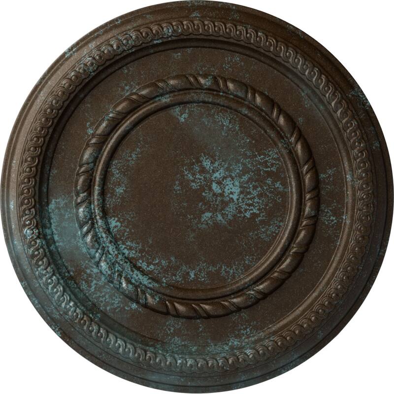 12 5/8"OD x 1 1/8"P Federal Roped Small Ceiling Medallion