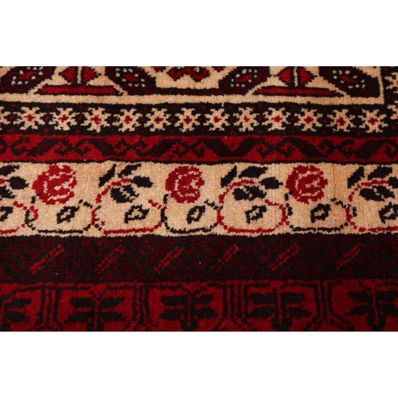 ECARPETGALLERY Hand-knotted Teimani Beige, Red Wool Rug - 3'5 x 6'8