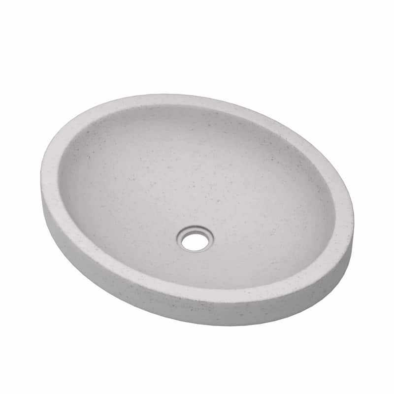 Tolosa NativeStone Drop-in/ Undermount Bathroom Sink - 19" x 16" x 4.75" - Ash