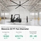 preview thumbnail 23 of 42, 240"/264"/288" HVLS Industrial Ceiling Fan 120V 1-Phase with Aluminum Blades for Warehouse, Factory, Gym, Barn